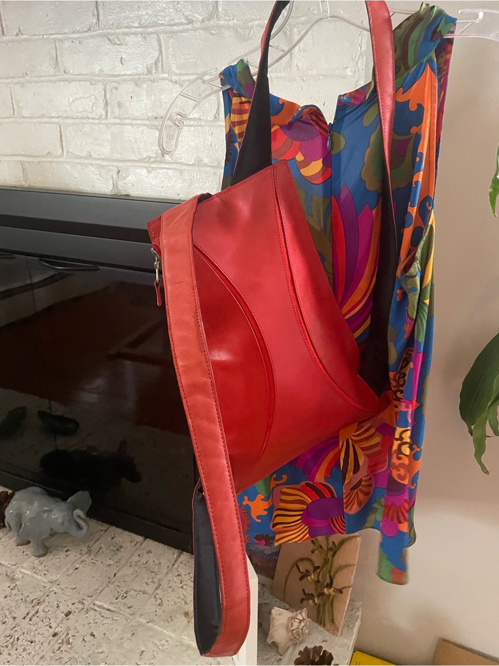 Red Leather backpack PLY - Picture 7 of 11